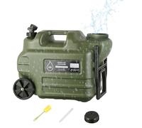 Réservoir d'eau avec n | Réservoir à roulettes portable de 28 l | Seau de stockage d'eau pour l'extérieur avec poignée pliable | Cône de seau robuste, facile à remplir, écoulement propre | Camping