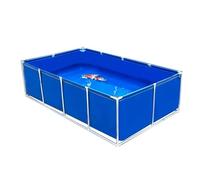 Réservoir d'eau, Bassin à Poissons en Toile PVC avec vanne de vidange, Bassin d'aquarium Pliable, Grand réservoir d'eau pour l'élevage de carpes koï et l'irrigation du Jardin