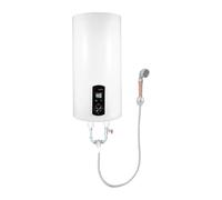 Réservoir d'eau chaude électrique 2000 W - Chauffe-eau mural - 220 V - Affichage de la température de 25 à 75 °C - Douchette à main - Chauffe-eau électrique pour salle de bain, cuisine, toilettes