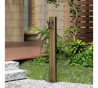 Réservoir d'eau, Colonne d'eau de Jardin avec Robinet - Fontaine d'irrigation en Acier Inoxydable et Support de Tuyau pour terrasse et Villa, avec Robinet d'arrosage, Pistolet pulv