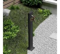 Réservoir d'eau, Colonne d'eau de Jardin avec Robinet - Fontaine d'irrigation en Acier Inoxydable et Support de Tuyau pour terrasse et Villa, avec Robinet d'arrosage, Pistolet pulv
