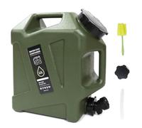Réservoir d'eau de 12 l avec robinet, bidon d'eau de camping, matériau HPE sans BPA | 2 poignées de transport | avec tuyau d'extension, brosse de nettoyage et couvercle de rechange | Idéal pour le