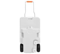 Réservoir d'eau de camping avec roulettes - 30 l - Gris - En polyéthylène haute densité - Robuste - 72 x 42 x 18 cm - Portable - Pour caravane, extérieur, randonnée, nature, voyage, urgence