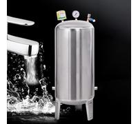 Réservoir D'eau de Puits Sous Pression Sans Entretien, Surpresseur Pompe a Eau en Acier Inoxydable 304 de 1,4 mm, Sans Vessie, 60-300 L, Surpresseur for Maison, Ferme(100L/27GaL(95x40cm/37x16in))