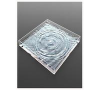 Réservoir d'eau en acrylique transparent, évier peu profond, accessoires de tir, boîte de rangement for réservoir d'eau profonde, plateau à café, plateau de rangement for cosmétiques de bureau(30x30x1