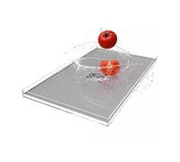 Réservoir d'eau en acrylique transparent, évier peu profond, boîte de photographie sous-marine, plateau de rangement for accessoires de prise de vue, plateau à café et cosmétiques(80x60x6CM/31.5x23.6x