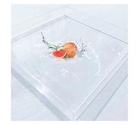 Réservoir d'eau en acrylique transparent, lavabo plat, accessoires de tir, boîte de rangement pour réservoirs d'eau profonds, plateau à café, plateau de rangement pour cosmétiques de bureau (80 x 80 x