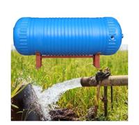 Réservoir d'eau horizontal en polyéthylène avec kit de montage pour une utilisation agricole et domestique dans le jardin, assure un approvisionnement en eau stable