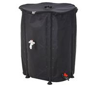 Réservoir d'eau Pliable - Grand réservoir d'eau de Pluie de 500 l avec Robinet, Couvercle et connecteur de Tuyau d'arrosage pour Jardin et extérieur - Noir, 500 litres