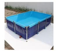 Réservoir d'eau Pliable pour Aquarium Piscine Bassin Bassin de nage aquaculture Structure en Acier multifonctionnelle en Toile PVC 3 x 1 x 0 8 m Réservoir temporaire pour Poissons