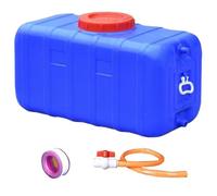 Réservoir d'eau Portable de 7,3 à 52,8 gallons avec Tuyau de Robinet, récipient d'eau en Plastique for Camping, randonnée(27.5L/7.3Gal)