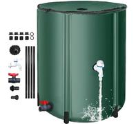 Réservoir d'eau portable, système de récupération d'eau de pluie pliable avec grille supérieure, système de récupération d'eau de pluie pliable, descente pluviale avec support, robinet et couvercle(Gr
