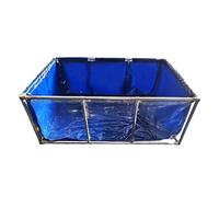 Réservoir d'eau pour bassins à poissons et vie aquatique, tuyau galvanisé, utilisation en intérieur/extérieur, comprend une vanne de vidange, idéal pour l'entretien des poissons et des tortues
