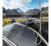 RéServoir d'eau Pressurisé de Douche de Camping Auto- pour douches Tout-Terrain - Support de Toit Solaire pour Voiture | Universel pour Barres de Toit, Lave-Autos extérieurs 18 L/4,76 Gal