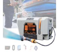 Réservoir d'eau Pressurisé Portable Embarqué, Douche À Tambour Électrique De 6,34 Gallons, Plusieurs Modes De Pulvérisation, avec Tuyau De 5 M, Matériau PE, pour Lavage De Voiture