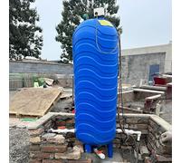 Réservoir D'eau Sous Pression Alimentaire PE - Surpresseur 60-200L avec Jauge, Interrupteur et Valve de Sécurité for Eau Potable(15.8Gal/60L-H80cmxW35cm)