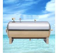 Réservoir d'eau sous Pression Horizontal en Acier Inoxydable, réservoir à vessie Automatique de 100 L avec Port de Nettoyage pour la Maison, la Ferme, l'école et Les Parcs - Solution d'appro
