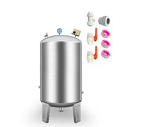 Réservoir D'eau Sous Pression Lavable en Acier Inoxydable 304, Vessie Surpresseur Réservoir de Stockage Vertical Sous Pression for Eau de Puits/robinet(160L/42Gal(95x50cm/37X20in))