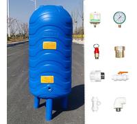 Réservoir d'eau sous Pression, réservoir d'eau sous Pression Bleu de 150 L pour Pompe de puits, conteneur de Stockage sous Pression en PE avec kit d'installation, réservoir d'eau Domestique
