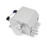 Réservoir Débordement Carré 1000ml/2000ml 1L/2L Bouchon Vidange Universel Radiateur Liquide Refroidissement Moteur Alliage D'aluminium Vase Dexpansion Liquide(1L-Silver)