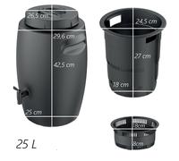 Réservoir d'engrais Réservoir pour la production d'engrais avec robinet 2 taille
