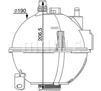 Réservoir d'expansion Refroidisseur Poulie à courroie trapézoïdale 125mm MAHLE pour BMW X3