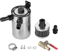 Réservoir d'huile universel en alliage d'aluminium Catch Can avec 2 accessoires de port -Kit (Splitter)