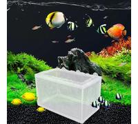 Réservoir d'isolation en Maille pour boîte d'élevage de Poissons | Boîte d'incubateur d'aquarium avec ventouses, couveuse de poisons pour crevettes Guppy Betta Poissons tropicaux, éleveur sûr, conten