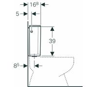 Réservoir double touche NF alimentation latérale blanc - - 128.317.11.5