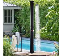 Reservoir Eau Camping Car Douche Portable avec réservoir d'eau Auto-pressurisé pour douches extérieures, Solaire, avec Robinet Lave-Pieds, 38 L, Debout, pour Piscine, Jardin, Design en laito
