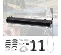 Reservoir Eau Camping Car Douche Portable avec réservoir d'eau sous Pression de 30 litres, kit de rinçage avec pommeau de Douche Chauffant Solaire, Montage sur galerie de Toit pour véhicules