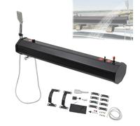 Reservoir Eau Camping Car Douche Portable avec réservoir d'eau sous Pression pour Le Rangement du véhicule, Porte-Bagages de Toit chauffé à l'énergie Solaire pour la randonnée, Le Lavage de