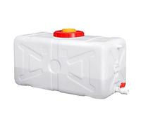 Reservoir eau Conteneur d'eau en plastique Cube d'urgence Transporteur d'eau 80L Seau d'eau portable avec un robinet Matière plastique insipide Stockage d'eau extérieur pour le camping Rando(Size:80L)