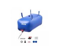 Réservoir Eau Souple 113 L, Vessie Stockage Pliable PVC, pour Irrigation Jardin Camping Camping-car Extérieur Bleu