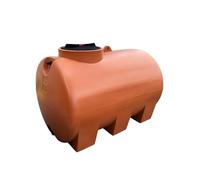 Réservoir en polyéthylène pour Eau cylindrique Horizontal Mod. 300 litres Couleur Terre Cuite Made in Italy