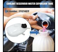 Réservoir Expansion Eau Liquide refroidissements, Bouteille Récupération Liquide refroidissements Moteur Avec Capuchon No.171121407F Pour VW Golf Mk1 1979-1984 Blanc 1 Ensemble