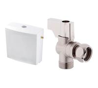 Réservoir Iseo Bas Wirquin 50720024 Blanc & Robinet Équerre Chrome 1/4 Tour 19529004