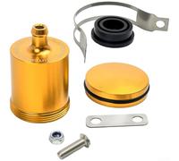 Réservoir Liquide Frein Aluminium Léger 55g Réservoir Liquide | Alliage aluminium robuste, finition CNC précise, résistant corrosion, noir mat, pour modification moto(Yellow)