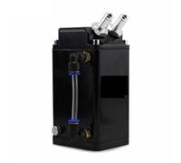 Réservoir liquide refroidissement Réservoir de récupération d'huile moteur, Kit séparateur reniflard automatique, collecteur voiture forme carrée Bocal de refroidissement(Black)