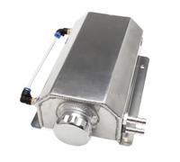 Réservoir Liquide Refroidissement Réservoir De Trop-plein Liquide Refroidissement Universel En Aluminium 1 L/2 L, Récupérateur D'huile, Réservoir Trop-plein Carré Avec Bouchon Vidange(CN-2L-Silver)