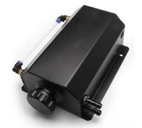 Réservoir Liquide Refroidissement Réservoir Récupération D'huile Universel en Aluminium 1 L/2 L, Réservoir Liquide Refroidissement, Radiateur, Réservoir Carburant avec Bouchon Vidange(2L-Black)