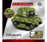 Réservoir Militaire Série Puzzle Blocs De Construction Garçons Assemblage 8 Jouets 6-12 Ans Véhicules Blindés 7 Cadeaux Pour Enfants