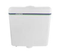 Réservoir Mural en Plastique pour Toilettes Turques, Double Chasse | Remplacement pour Rénovation Salle de Bain, Pose Murale, Bouton, Blanc, Usage Intensif