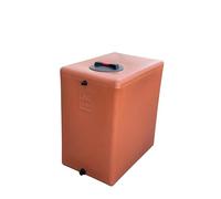 Réservoir polyéthylène certifié pour Eau Potable en parallèle rectangulaire Haut Mod. 300 litres Couleur Terre Cuite, fabriqué en Italie
