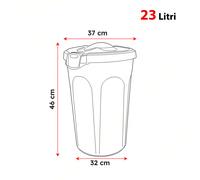 Réservoir Polyvalent Avec Crochets 8/23/46 L Fermoir Fiable Couleurs Argent Et