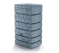 Réservoir pour eau de pluie Tower Stone 500L | 58,3 x 77,5 x 130 cm | 4 points d'attache | y compris le robinet et le système de collecte d'eau | Réservoir de jardin | Couleur gris design moderne