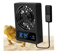 Réservoir pour reptiles, ventilateur de refroidissement avec affichage LED pour terrarium et vivarium de reptiles, améliore la circulation l'air et réduit l'humidité pour les amphibiens, les ser