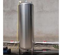 Réservoir Pression À Vessie en Acier Inoxydable Grande Capacité Version Verticale Réservoir Cuve Suppresseur pour Pompe Surpresseur pour La Surpression Eau Domestique,Argent,200L