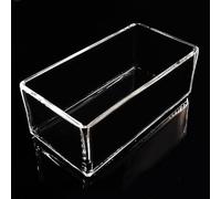 Réservoir rectangulaire en quartz transparent résistant for expériences - Rainures carrées durables for utilisation en laboratoire(100x40x25mm 2pcs)