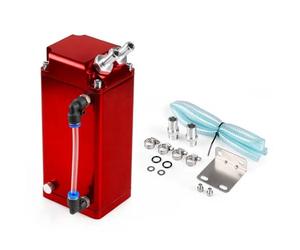 Réservoir refroidissement Réservoir de récupération d'huile de course en aluminium de 0,75 l, réservoir de moteur/avec indicateur de tuyau RS-OCC018(Red)